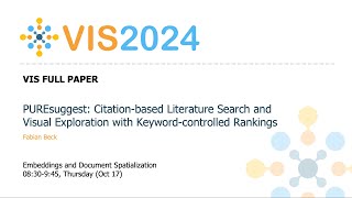 PUREsuggest Citationbased Literature Search and Visual Exploration with Keywordcontrolled Rankin [upl. by Drahsir]