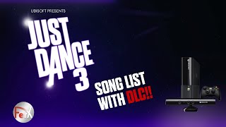 Just Dance 3  Song List  DLC Xbox 360 [upl. by Akerdna]