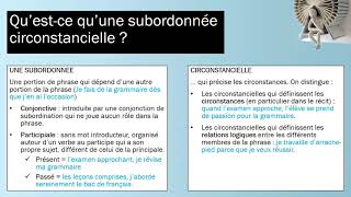 SUBORDONNEES CIRCONSTANCIELLES  8 minutes pour tout comprendre [upl. by Ladnar]