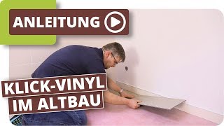 KlickVinyl im Altbau  Bodenbelag im Badezimmer verlegen [upl. by Cadal]