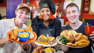 Two Brits try Memphis Soul Food for the first time [upl. by Irab]