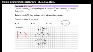 Zad 31 Stereometria Skala podobieństwa brył [upl. by Alaj]