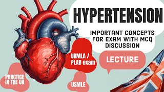 Hypertension  Important concepts  UK MLA  PLAB 1 exam with MCQ discussion lecture USMLE  Part 1 [upl. by Antonetta]