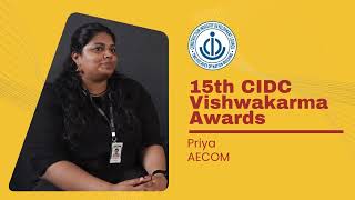 Priya from AECOM at 15th Vishwakarma Awards 2024 [upl. by Aniwde254]