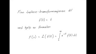 Hvordan brukes formelen for Laplacetransformasjonen [upl. by Tertia335]