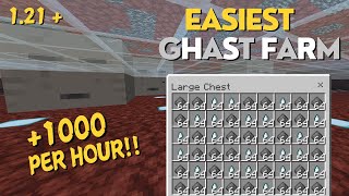 Easiest Ghast and Gunpowder Farm in Minecraft Bedrock 121 [upl. by Rramed]