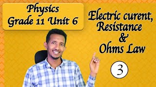 Grade 11 physics unit 6 part 3 Electric currentcurrent density drift velocity resistanceampohms Law [upl. by Ahsiled]