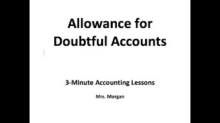 Allowance for Doubtful Accounts [upl. by Gaspar]