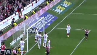 Susaeta Corner Kick Goal Athletic Bilbao vs Sevilla 27042014  La Liga [upl. by Kayley468]