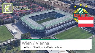 Allianz Stadion  Weststadion  SK Rapid Wien  Google Earth 360° Rotation [upl. by Ellicul]