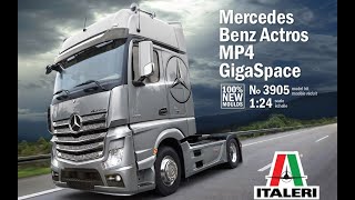 124 Italeri Trucks Mercedes Actros MP4 Giga Space [upl. by Yzdnil]