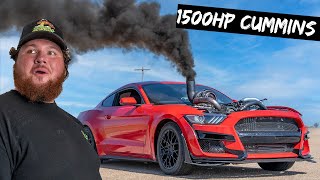 Speed Testing 1500HP Cummins Mustang [upl. by Chlo]