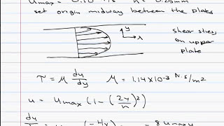 Shear Stress between Parallel Plates [upl. by Casilda]