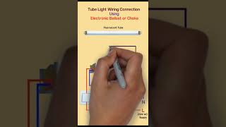 Tube Light Wiring Connection with Electronic Ballast or Choke [upl. by Gabel]