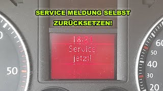 VW SERVICE MELDUNG SELBST ZURÜCKSETZEN PER TASTENKOMBINATION  TUTORIAL  GOLF 5  FACTOREM [upl. by Pahl577]