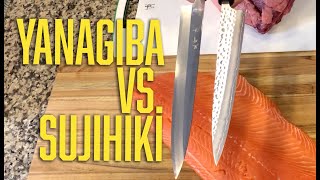 Knife Knowledge Yanagiba vs Sujihiki  Do you know the difference What you need to know [upl. by Jamima]