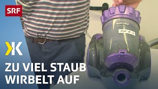 Beutellose Staubsauger im Test Die meisten sind unhygienisch  2018  SRF Kassensturz [upl. by Hurff]