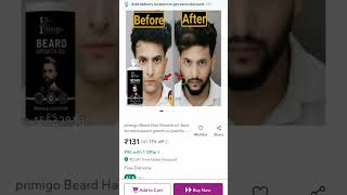 meesho primigo Beard Hair Growth oil best for mensbeard growth oilpatchy Origin India [upl. by Eiddet633]