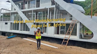 5 Floating Hotel Rwandan Owned First Boat Manufacturing Plant in Kibuye East Africa viral [upl. by Eisseb]