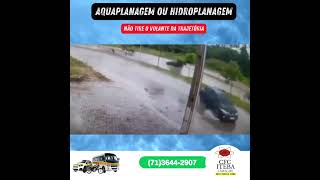 O que é AQUAPLANAGEM chuva transito automobile carros chuvas [upl. by Gardener]