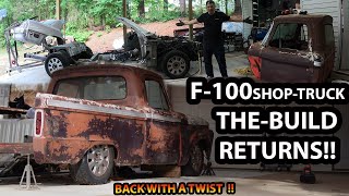 66 F100 CROWN VIC chassis swap and NEW MOTOR 90 day build challenge [upl. by Nivram832]