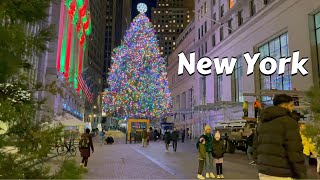 NYC Christmas Lights 2022  Holiday Season In Manhattan NY  New York City Virtual Tour [upl. by Oisor]