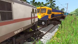 Two Train came on Same track  Train hit Train  Train Accident – Train Simulator [upl. by Anavahs]