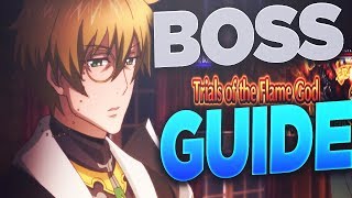 Grand Summoners  Awoken Trials of The Flame God Giant Boss Guide [upl. by Yanehc]