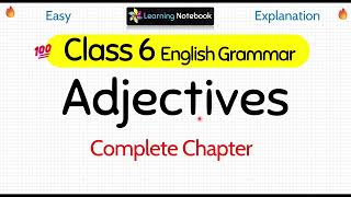 Class 6 Adjectives । Class 6 English Grammar Adjectives [upl. by Light391]