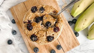 Blueberry Baked Oats Recipe VEGAN Shorts [upl. by Serles]