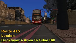 Omsi 2 London 415 Bricklayers Arms To Tulse Hill Gemini 3 [upl. by Ogren996]