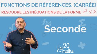 Résoudre les inéquations de la forme x² ≤ k  Fonction de références  Seconde [upl. by Esyahc]