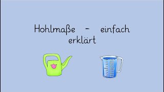 Erklärvideo zu Hohlmaßen Liter und Milliliter [upl. by Cristy290]