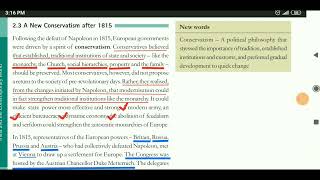 A New Conservatism after 1815 Treaty of Vienna Class 10 Chapter 1 History NCERT CBSE [upl. by Enyamert]