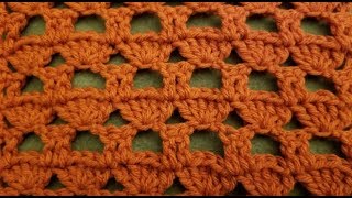 The Aligned Shells Stitch Crochet Tutorial [upl. by Ardnalahs123]