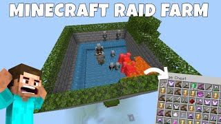 HOW TO MAKE RAID FARM IN MINECRAFT BEDROCK 121 [upl. by Ecirehc388]