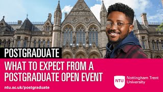 What to expect at a Postgraduate Open Event at Nottingham Trent University [upl. by Koralle]