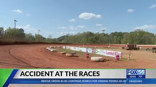 Race car crashes into bleachers at Ponderosa Speedway [upl. by Elatnahc]