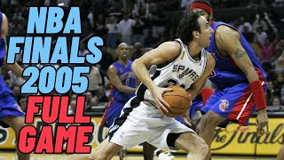 Detroit Pistons VS San Antonio Spurs  NBA Finals 2005 Game 2 [upl. by Enelime]