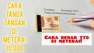 Cara Tanda Tangan di Meterai 10000 [upl. by Yniar]