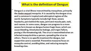 what is the definition of dengue [upl. by Vadnee]