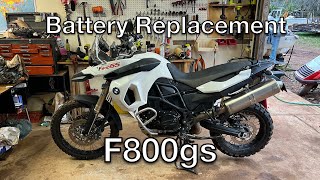 How To BMW 800gs Battery Replacement f800gs bmw battery replacement [upl. by Orazal]