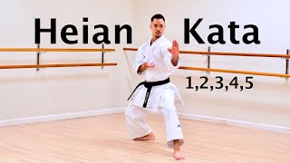 THE 5 HEIAN KATA OF SHOTOKAN KARATE [upl. by Nnairam]