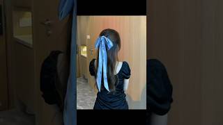 Simple ribbon hairstyle l how to wear bandana bandana rose apt brunomars [upl. by Eerol535]