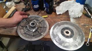 Recondition secondary clutch Yamaha G16 and reusingflipping ramps [upl. by Lhok]