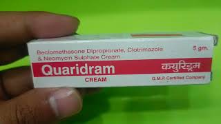 Beclomethasone Dipropionate Clotrimazole amp Neomycin Sulphate Cream Uses In Hindi  QUARIDRAM CREAM [upl. by Aidile]