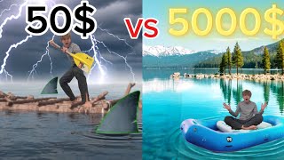 50 vs 500 survival rafts [upl. by Diehl]