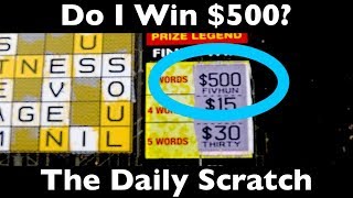 Do I Win 500  Scratch Off Tickets  Crosswords Only  Minnesota Lottery [upl. by Aydne15]