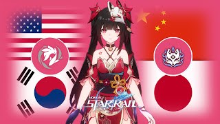 Sparkle Voice in 4 Different Languages Skills amp Ultimate  Honkai Star Rail Sparkle [upl. by Adlar]