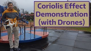 Coriolis Effect Demonstration with Drones [upl. by Ydnarb]